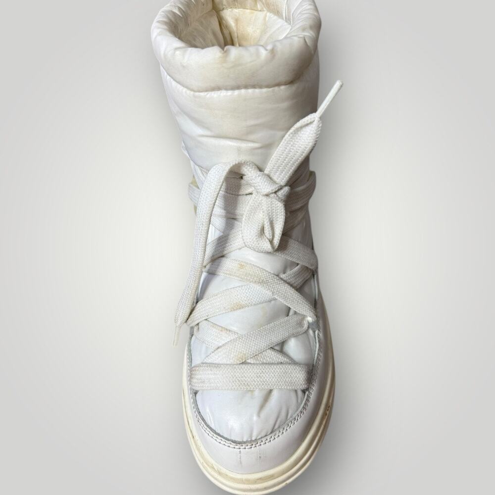 Moncler White Nylon and Leather Insolux Snow Boots Size 39 EU / 8 US - Picture 8 of 16